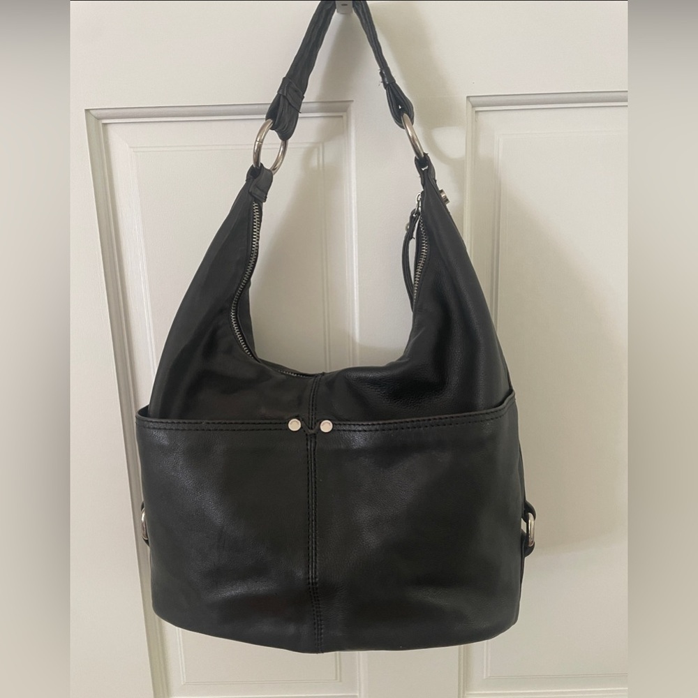 Tignanello Black Leather Shoulder Bag